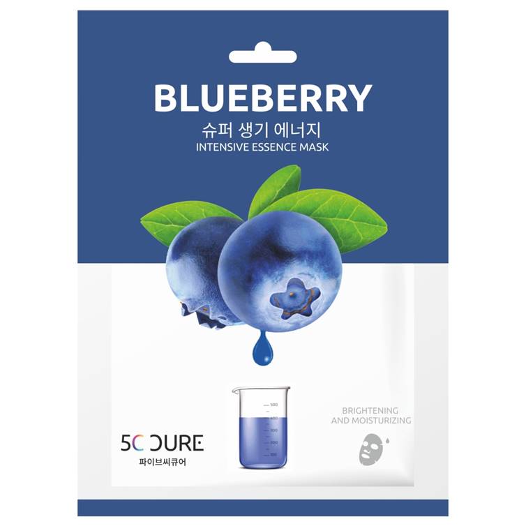 5C Cure Blueberry Intensive Essence Mask Brightening and Moisturizing (Made in Korea)
